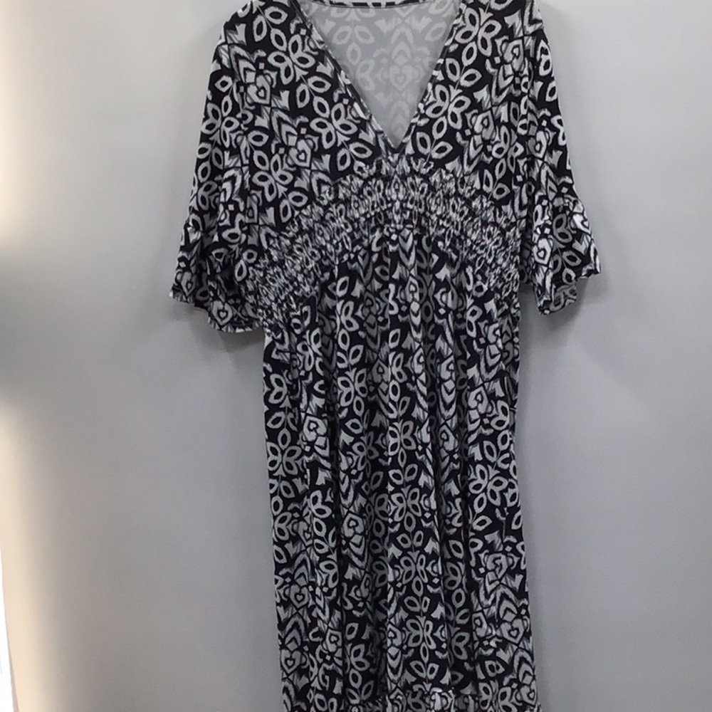 Black and White Floral Dress